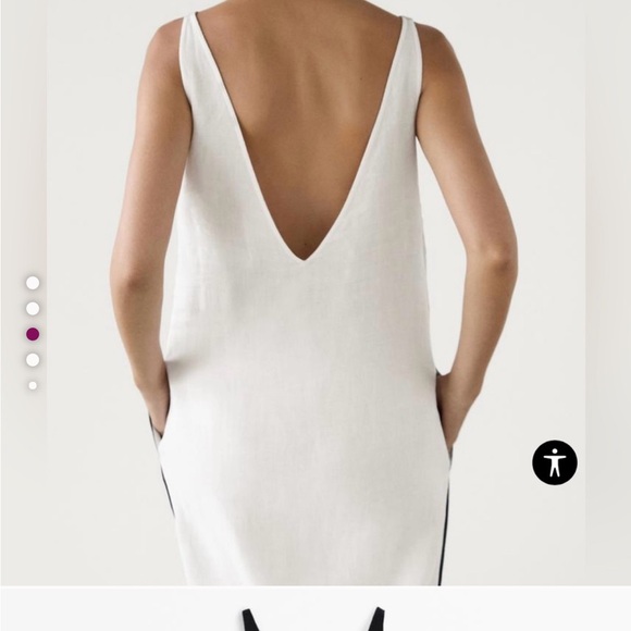 Zara - Massimo Dutti Black and White Maxi Dress - Picture 5 of 8